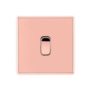 Rose G old Arlec Fusion single light switch front