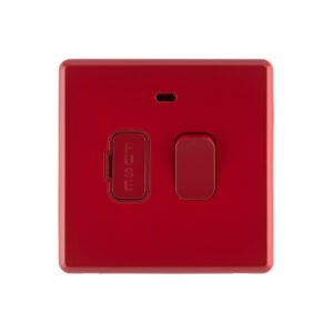 Cherry red Arlec Fusion fused connection switch front